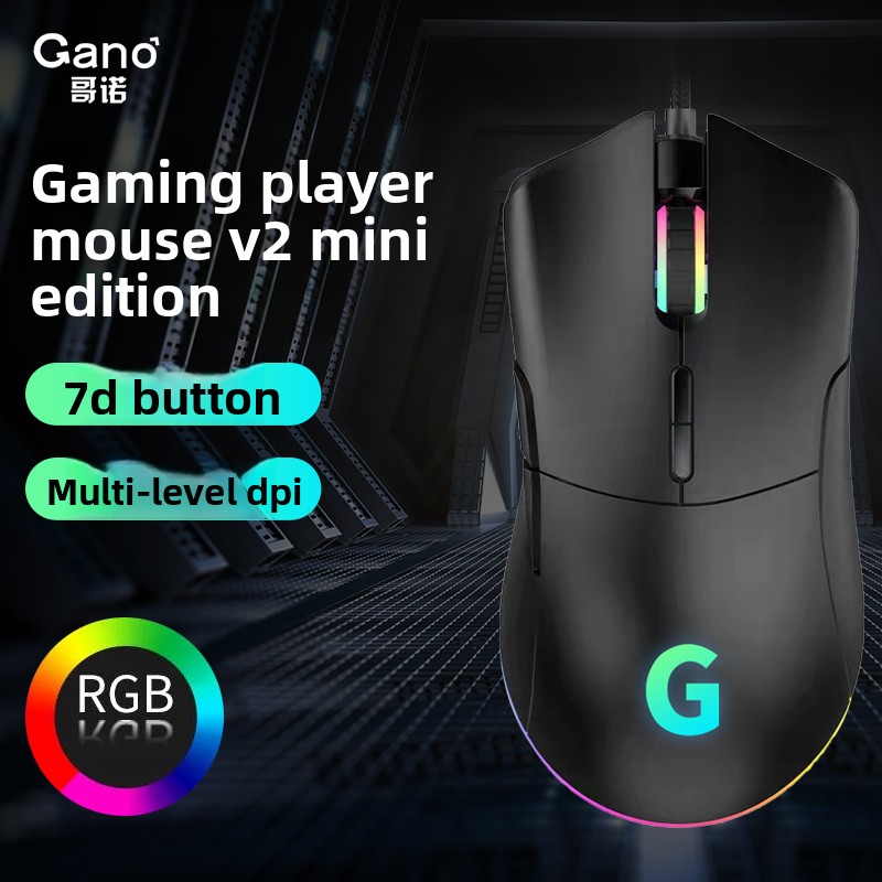 Pc Gaming Cafe - Bedrade gamingmuis voor cybercafés, RGB oplaadbaar