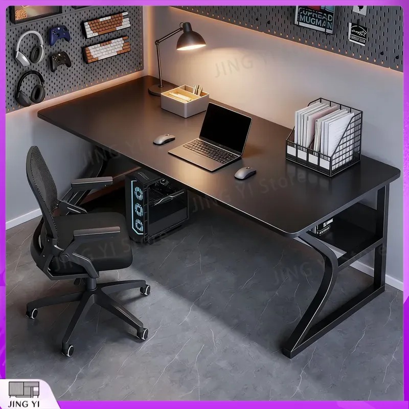 Pc Gaming Cafe - Zwart gamingbureau voor esports pc-setup, in