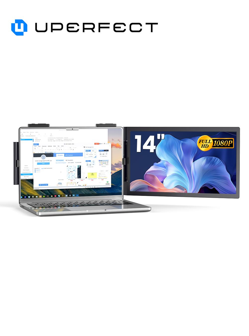 Pc Gaming Y60 - UPERFECT 14'' Draagbare Monitor Laptop Opvouwbaar