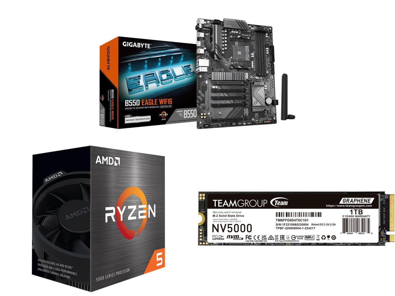 Pc Gaming Amd Ryzen 5 - GIGABYTE B550 EAGLE WIFI6 moederbord, AMD