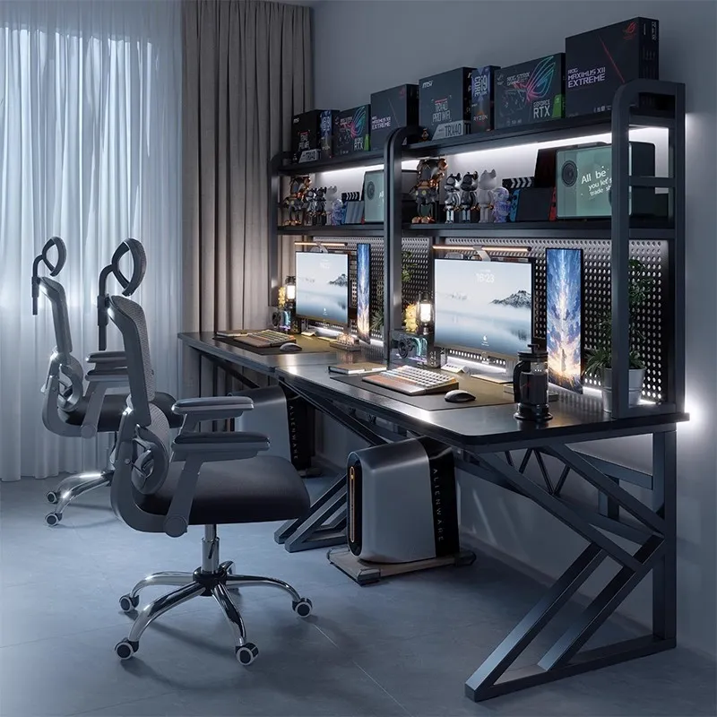 Pc Gaming Cafe - Internetcafétafel, desktop pc-bureau, pegboard, esports-gamingkamer, thuisbureau,