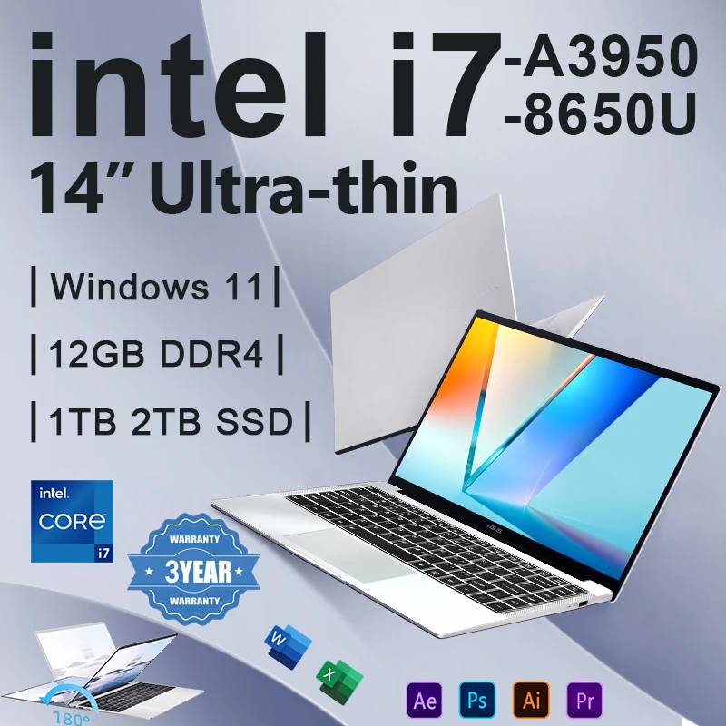 Pc Gaming I7 - 2026 Office Laptop Windows 11 Pro