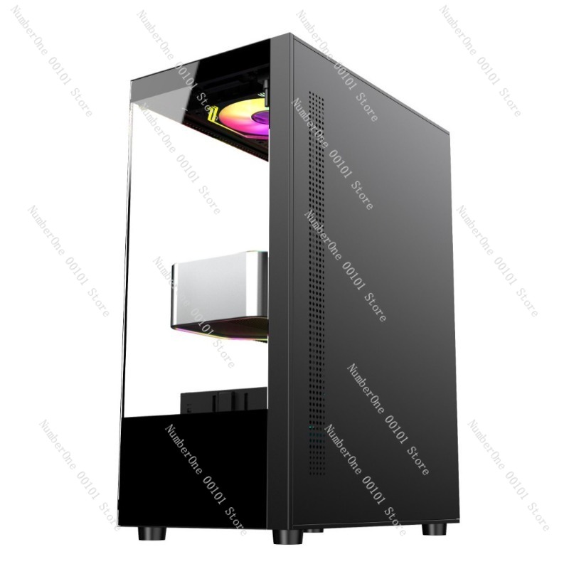 Pc Gaming Cafe - Volledig transparante computerkast van gehard glas