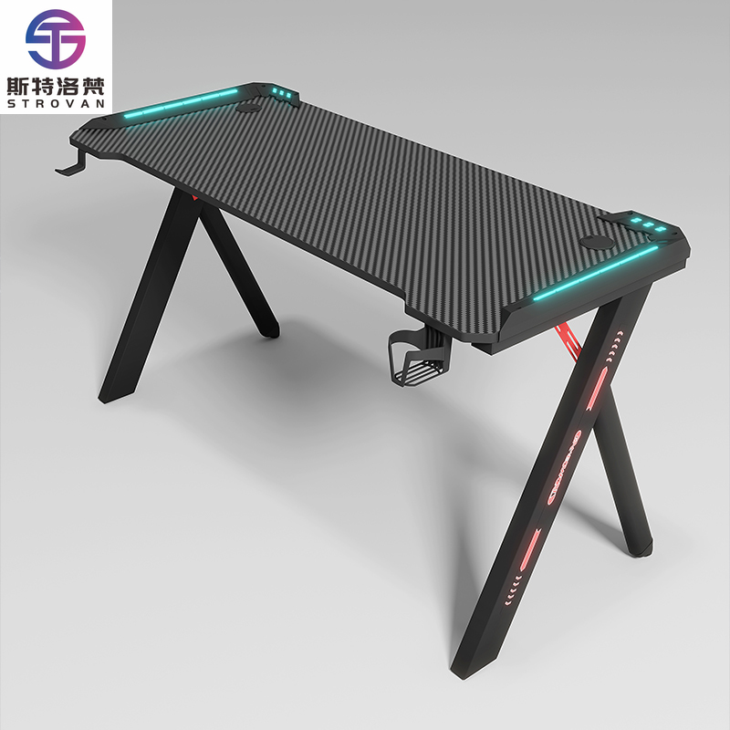 Zwarte kleur moderne gamingtaf - Pc Gaming Cafe recensie en prijs