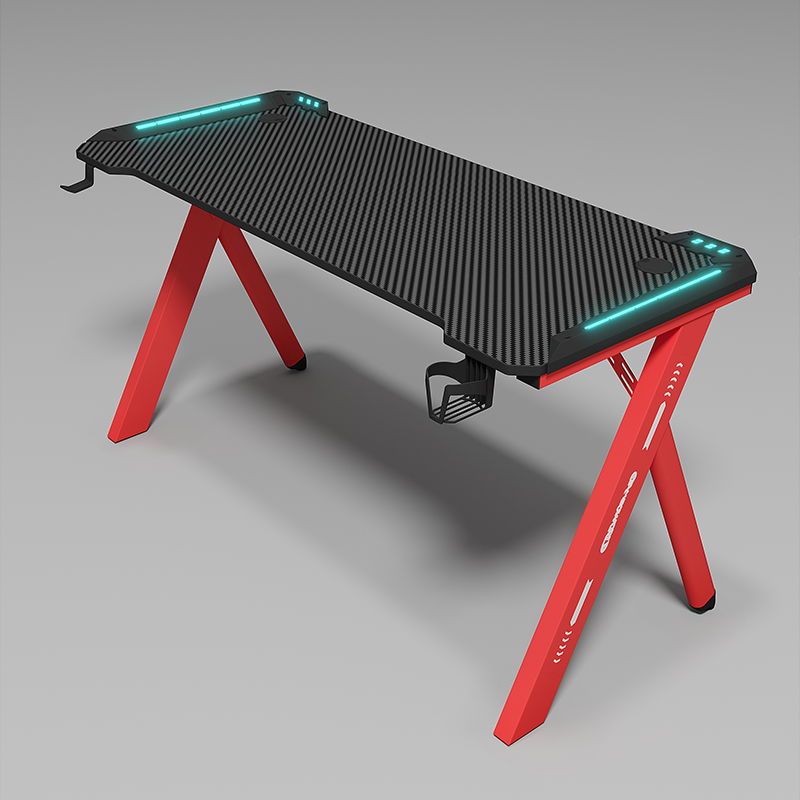 Zwarte kleur moderne gamingtaf - Pc Gaming Cafe recensie en prijs