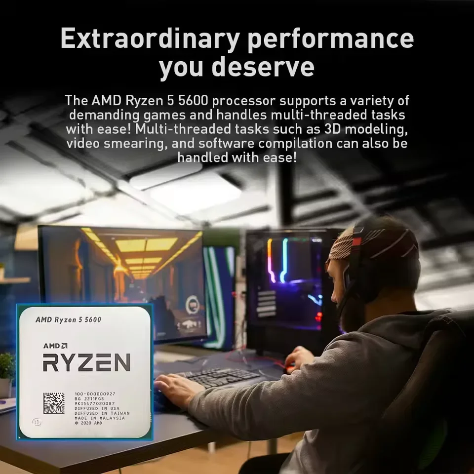 AMD Ryzen 5 5600 Processor AMD - Pc Gaming Amd Ryzen 5 recensie en prijs