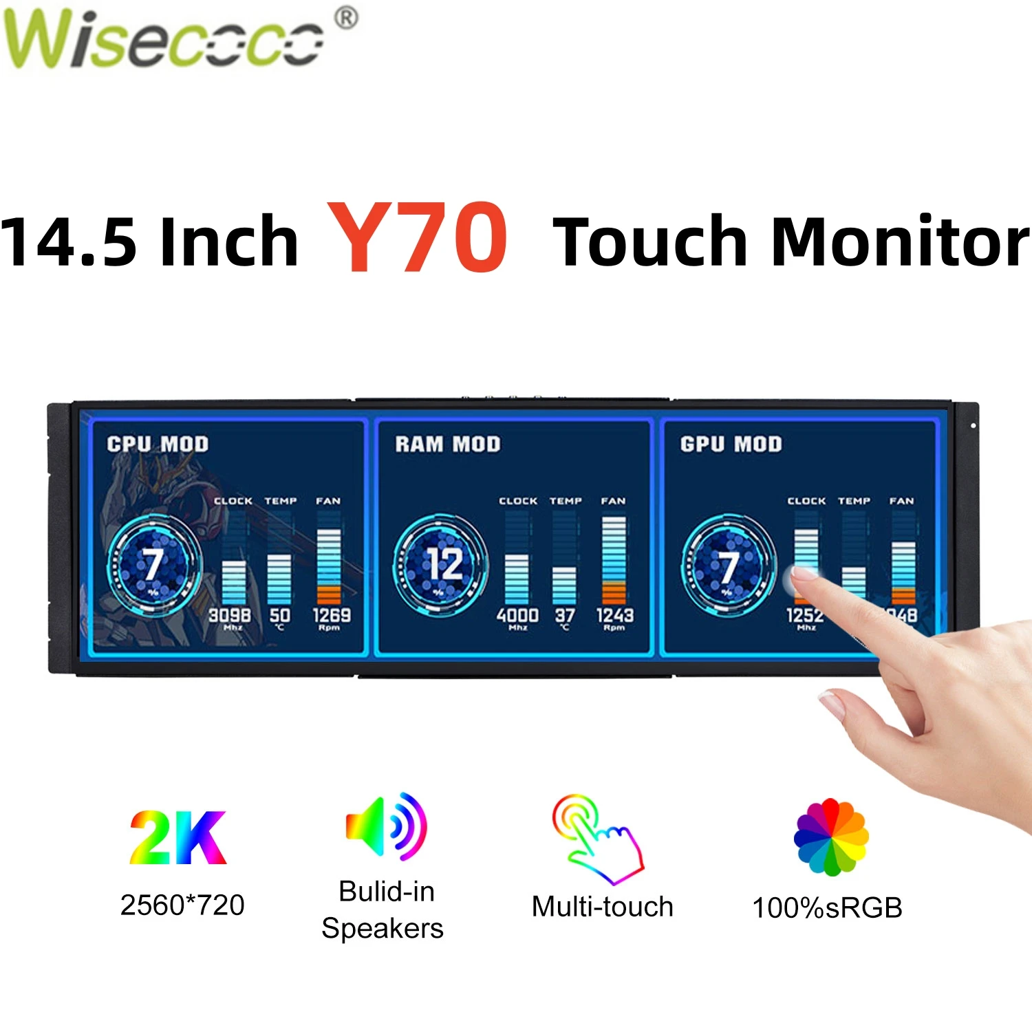 Wisecoco 12.6/14.5 Inch 2K IPS - Pc Gaming Y60 recensie en prijs